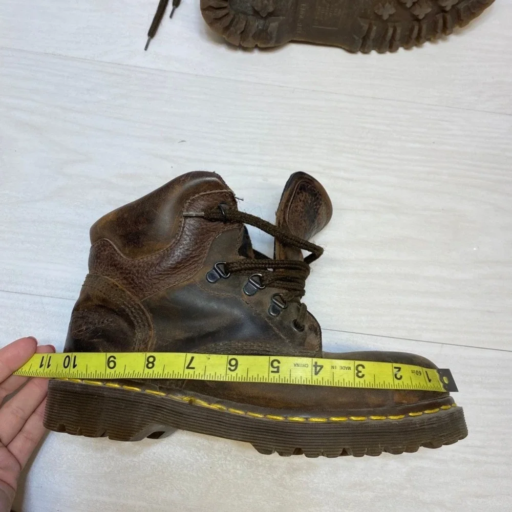 Dr. Martens 7735 Steel Toe Work Boots Brown Leather Made in England Mens‎ 6 UK 7
